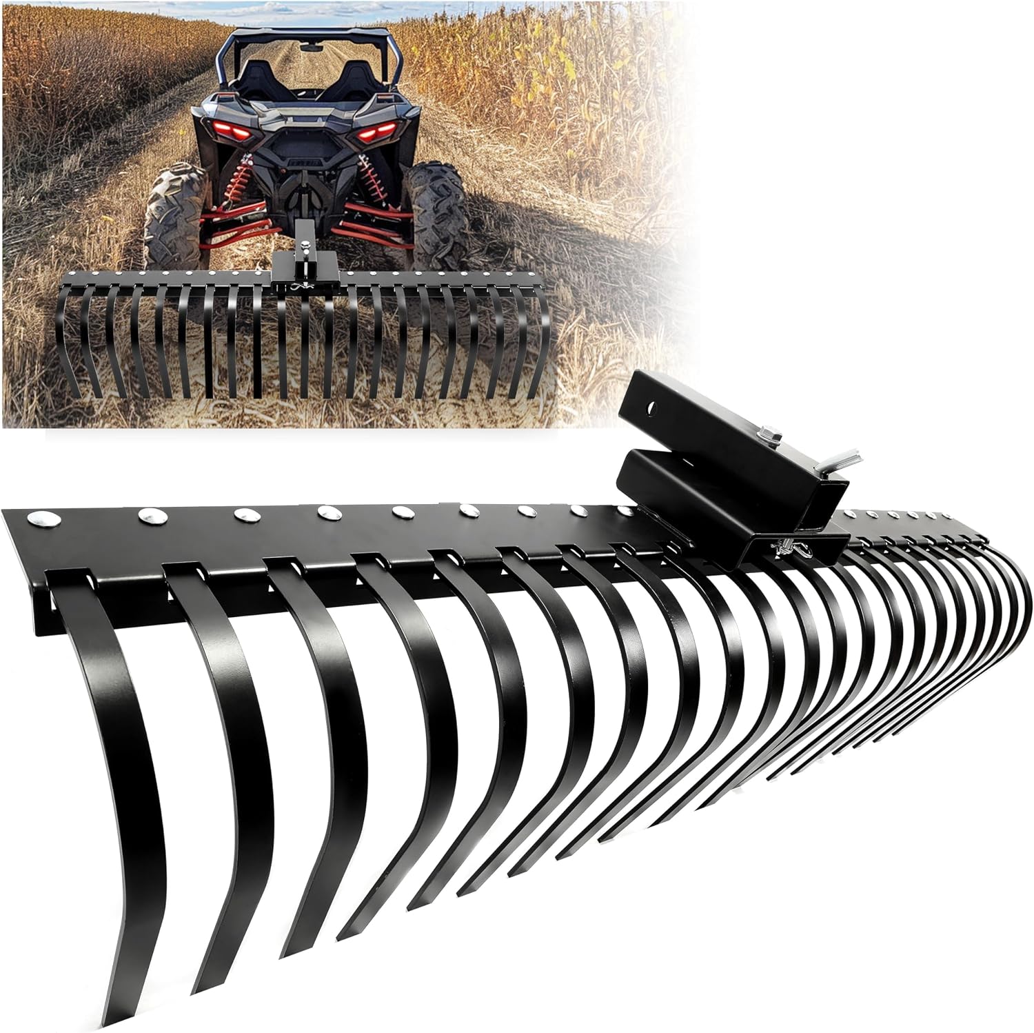 Heavy Equipment Landscaping - Peyzaj tırmığı çam samanı çekme aleti,