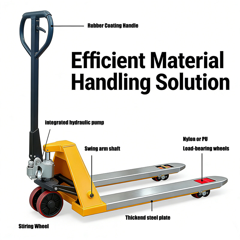 Hand Pallet Truck - 1500kg Hidrolik Manuel Transpalet Naylon Tekerlekli