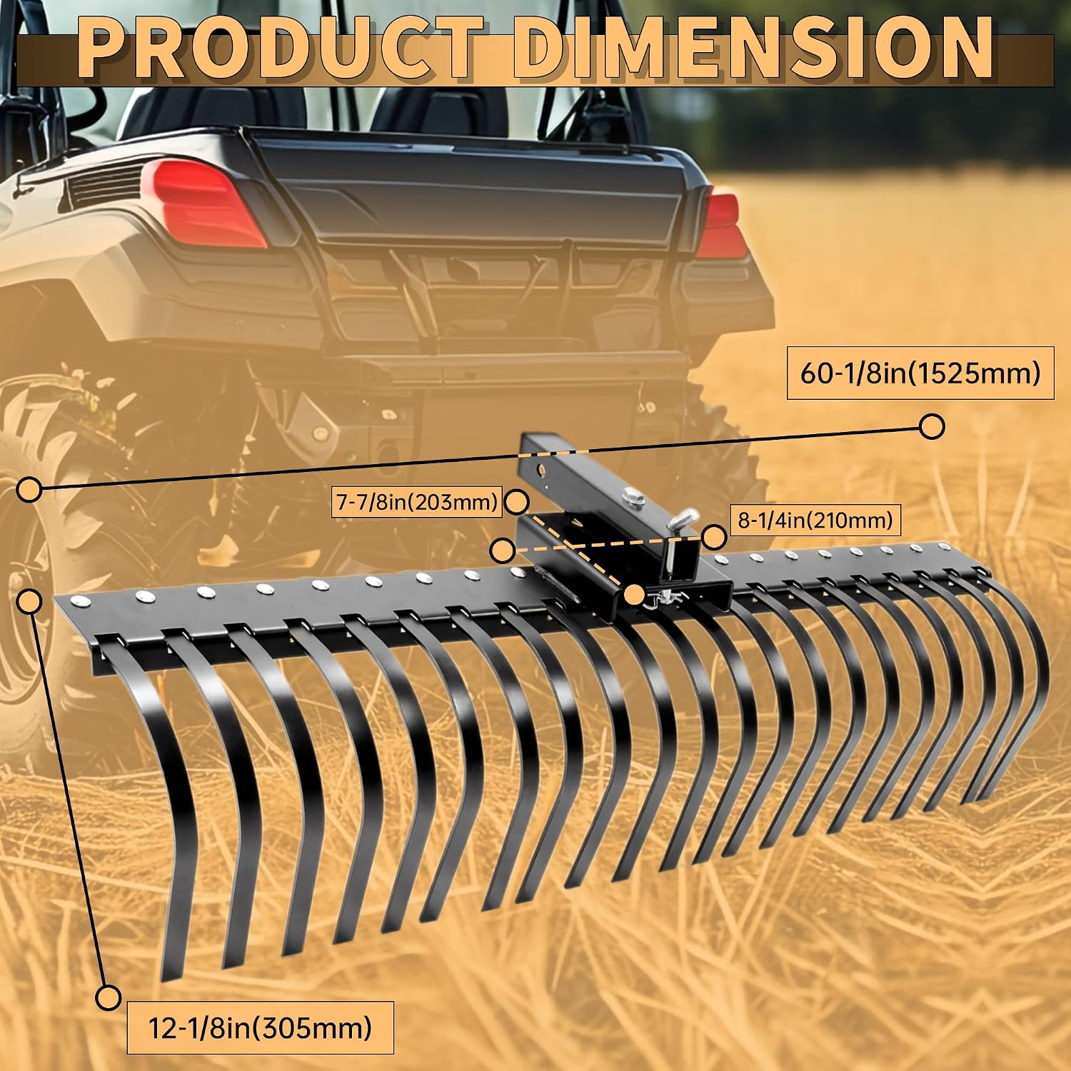 Peyzaj tırmığı çam samanı çekm - Heavy Equipment Landscaping incelemesi ve fiyatı