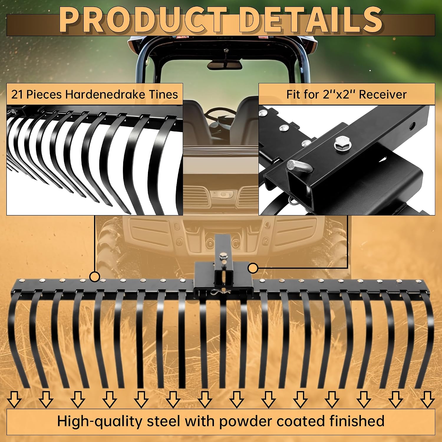 Peyzaj tırmığı çam samanı çekm - Heavy Equipment Landscaping incelemesi ve fiyatı